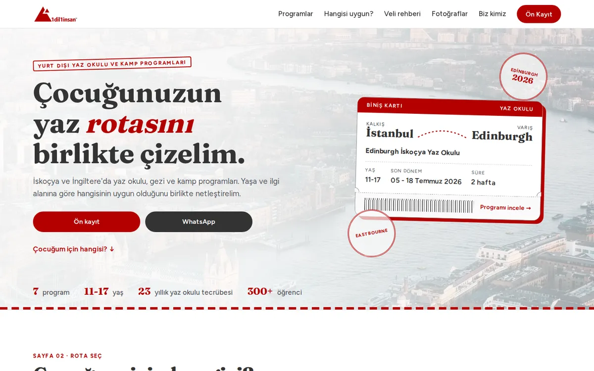 1dil1insan.com ana sayfa ekran görüntüsü