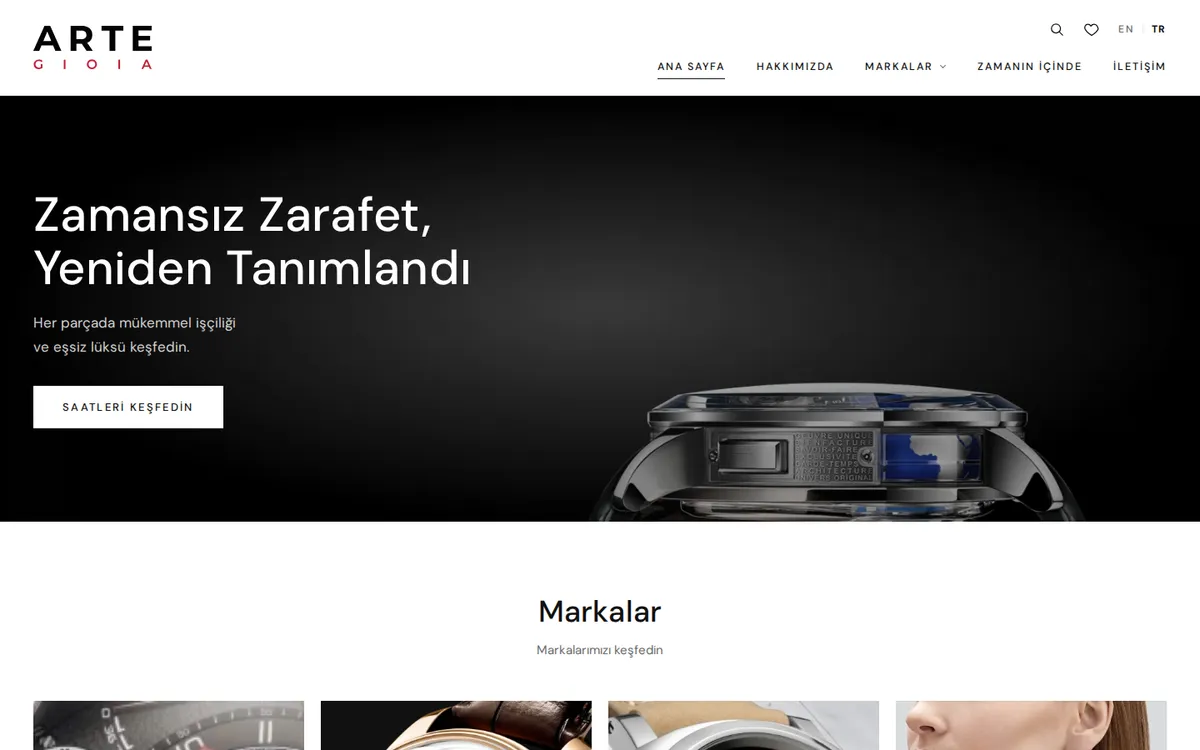 artegioia.com ana sayfa ekran görüntüsü