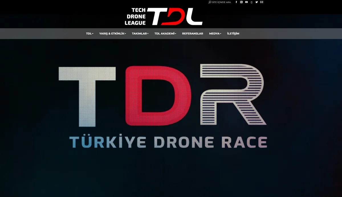 techdroneleague.com ana sayfa ekran görüntüsü